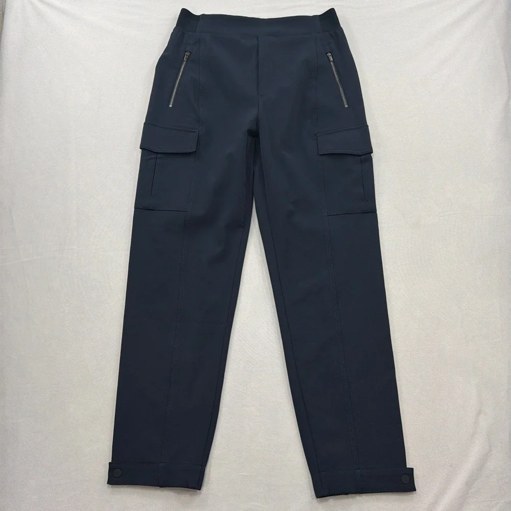Athleta Cargo Pants Headlands Hybrid Trek Navy Blue Women Size 8